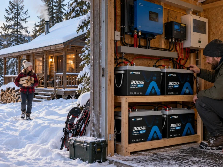 Off-grid LiFePO4 battery bank