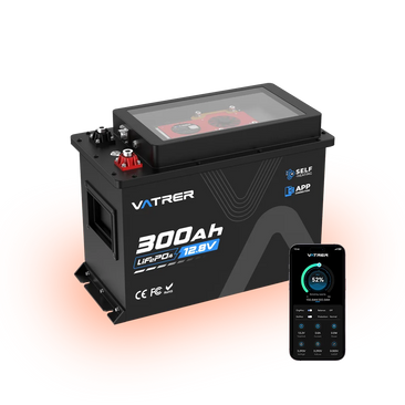 Vatrer 12V 300Ah lithium battery with self-heating and app monitoring