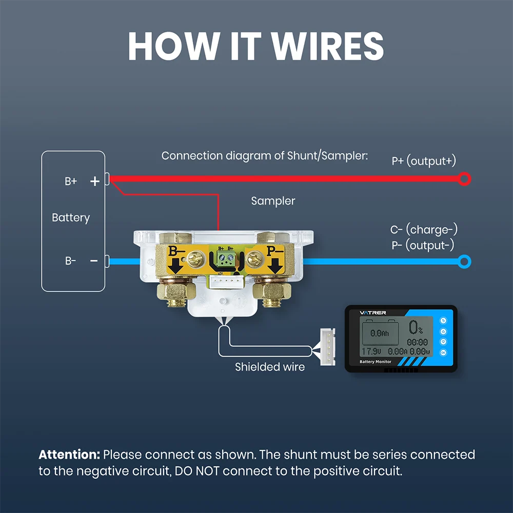 Vatrer 500A Battery Monitor Wire Link