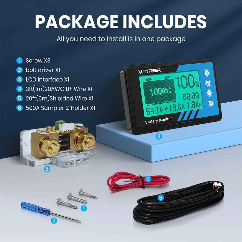 Vatrer 500A Battery Monitor Kit