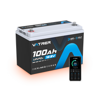 Vatrer 12V 100AH LiFePO4 Self-Heating Lithium Battery with Bluetooth