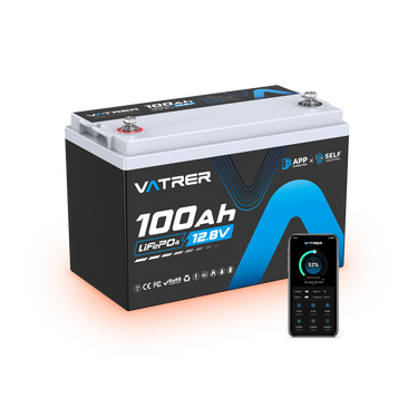 Vatrer 12V 100AH LiFePO4 Self-Heating Lithium Battery with Bluetooth