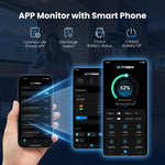12V 600Ah Bluetooth lithium battery with smartphone battery monitoring app